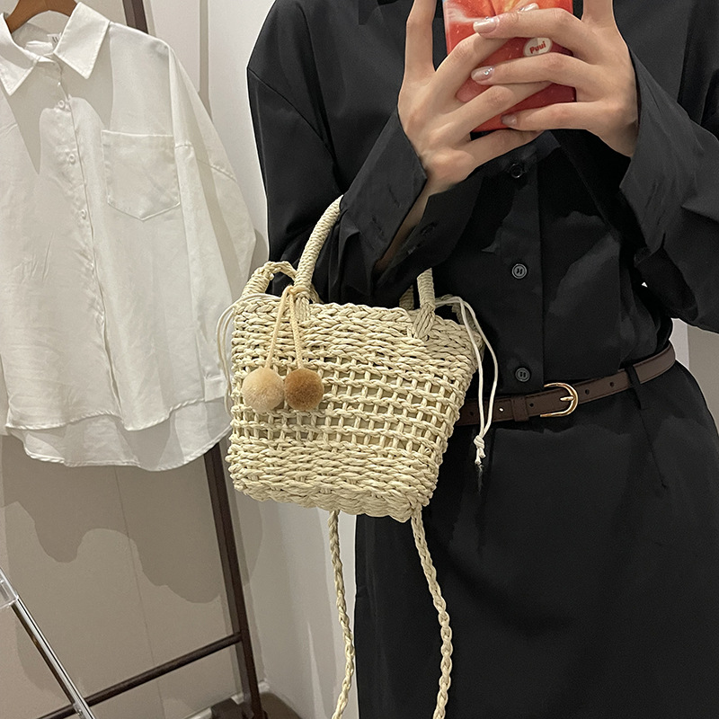 Casual Rattan Women Handbags W - Basket Bag Wicker incelemesi ve fiyatı